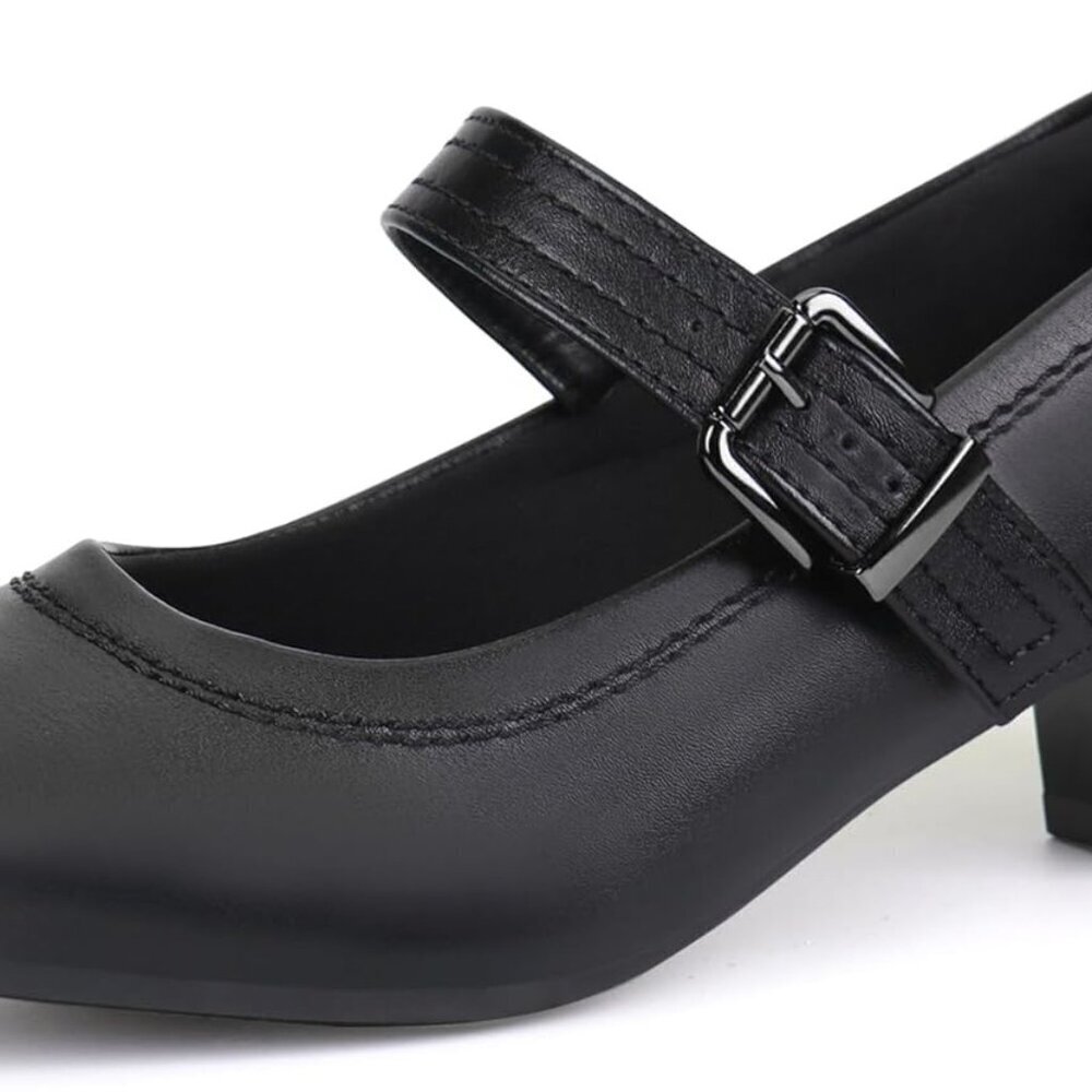 Women Mary Janes Shoes Orthopedic Bunions Friendly Low Chunky Heels Dress